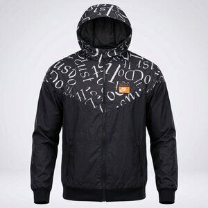 Nike Boys Sportswear Wind Runner Just Do It Black Hooded Jacket Size XL